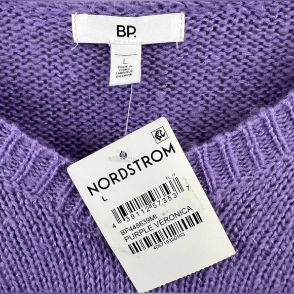 BP - Nordstrom Purple Veronica Knit Sweater Size L - Picture 6 of 9